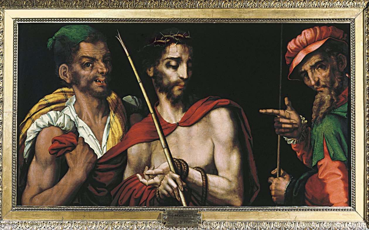 Cristo ante Poncio Pilato Pintura de Luis de Morales (1515-1586) siglo XVI de Luis de Morales