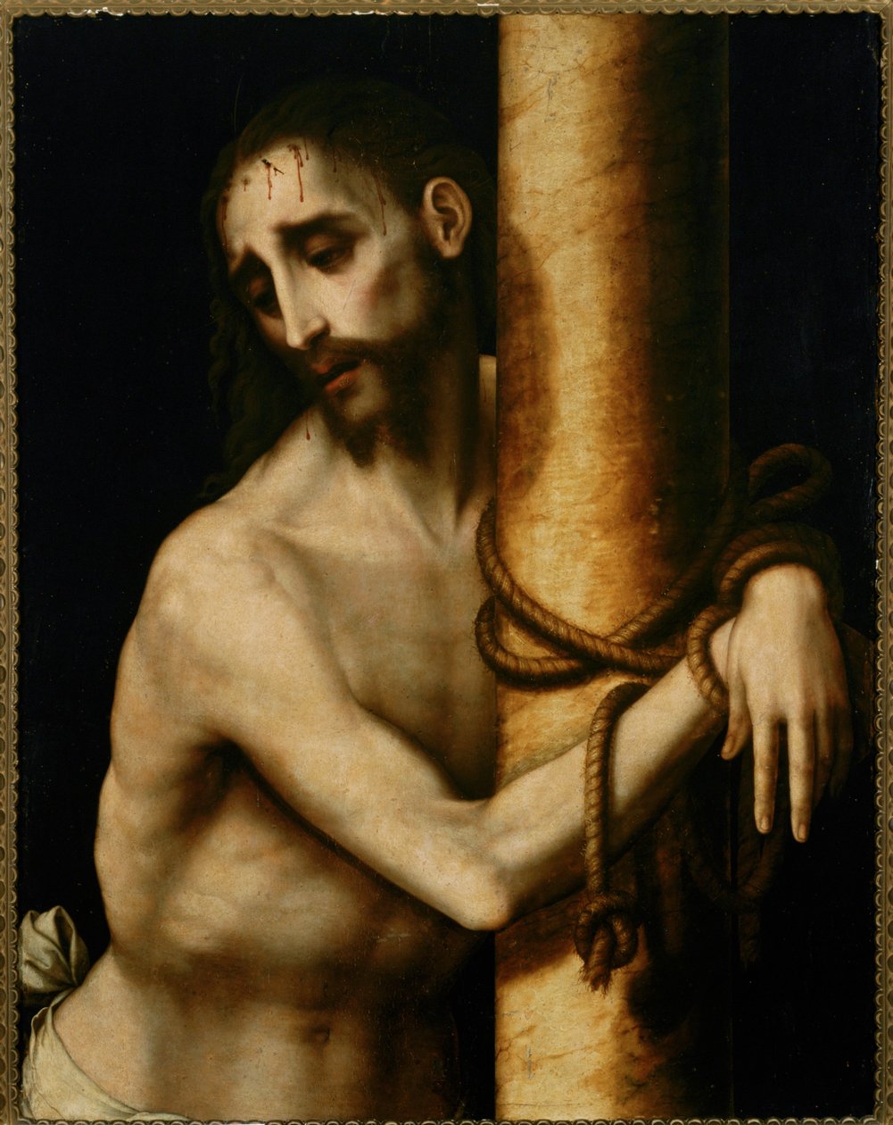 "Cristo atado a la picota (madera) de Luis de Morales