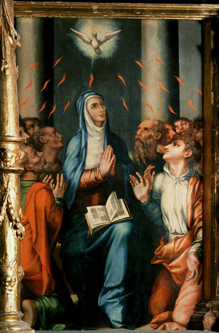 El milagro de PentecoSt (pintura sobre lienzo) de Luis de Morales