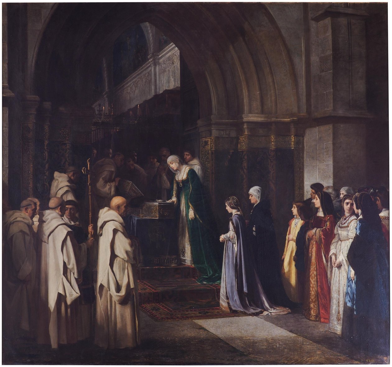 La reina Isabel la Católica en la Cartuja de Miraflores de Luis Alvarez Catalá