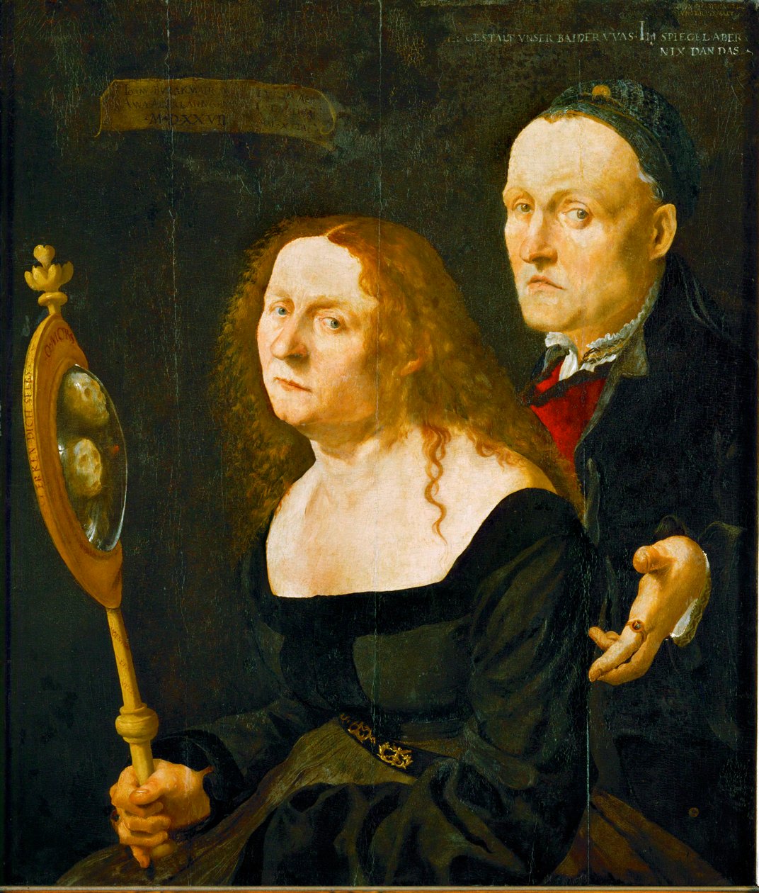 El pintor Hans Burgkmair y su esposa Anna ... (madera de tilo) de Lukas Furtenagel