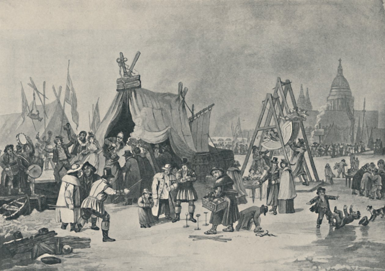 La Feria en el Támesis Congelado, 1814, 1920 de Luke Clennell