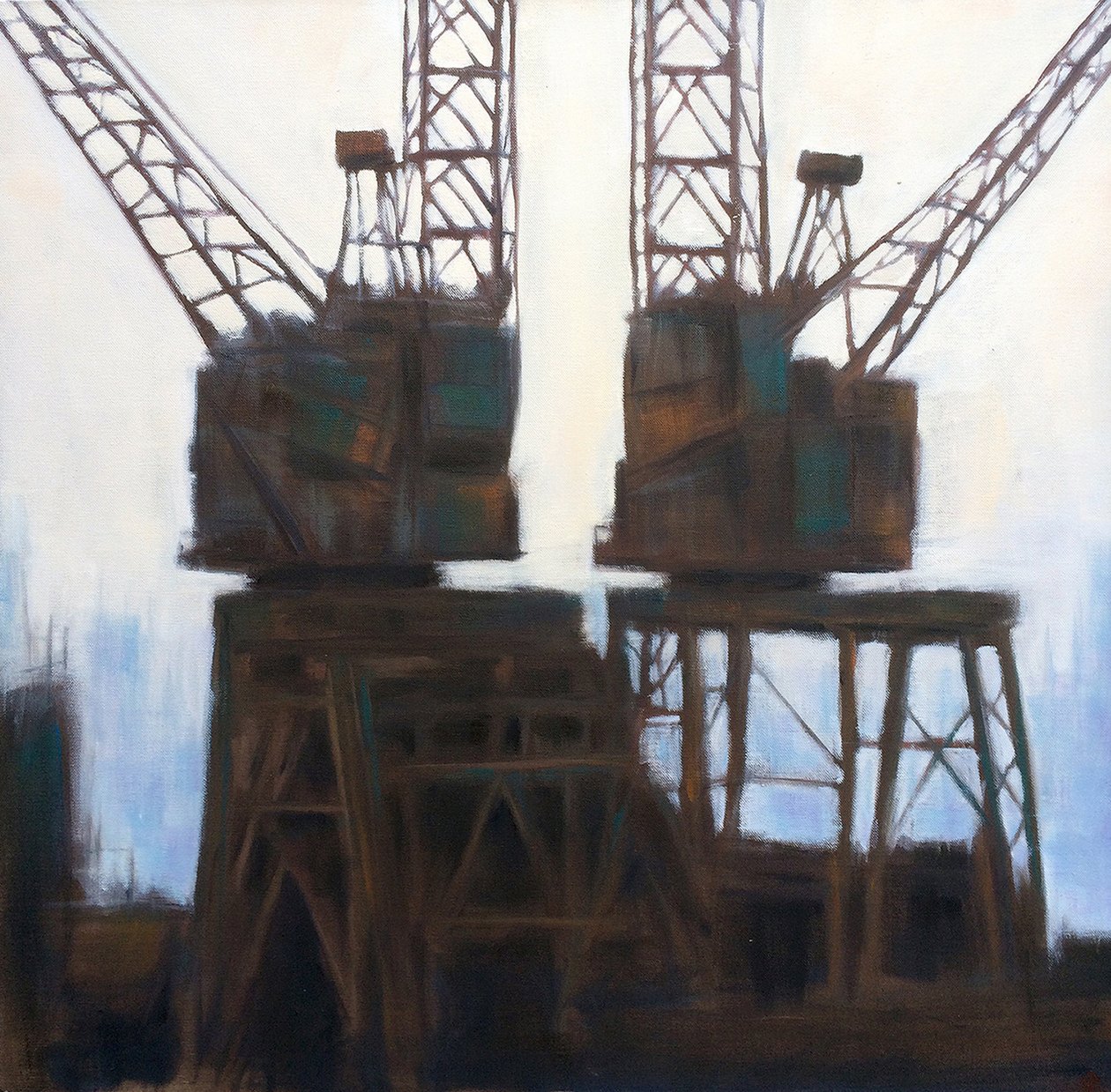 Battersea Brothers, 2011 (óleo sobre lienzo) de Luke M Walker