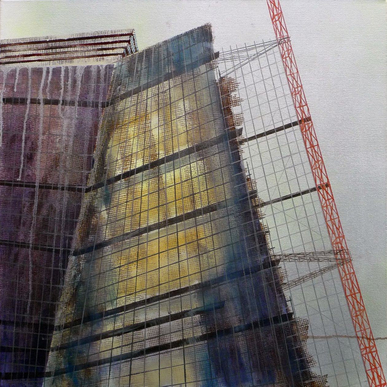 Metastructura VIII, 2016 (óleo sobre lienzo) de Luke M Walker
