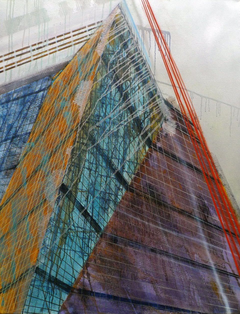 Metastructura VII, 2016 (óleo sobre lienzo) de Luke M Walker