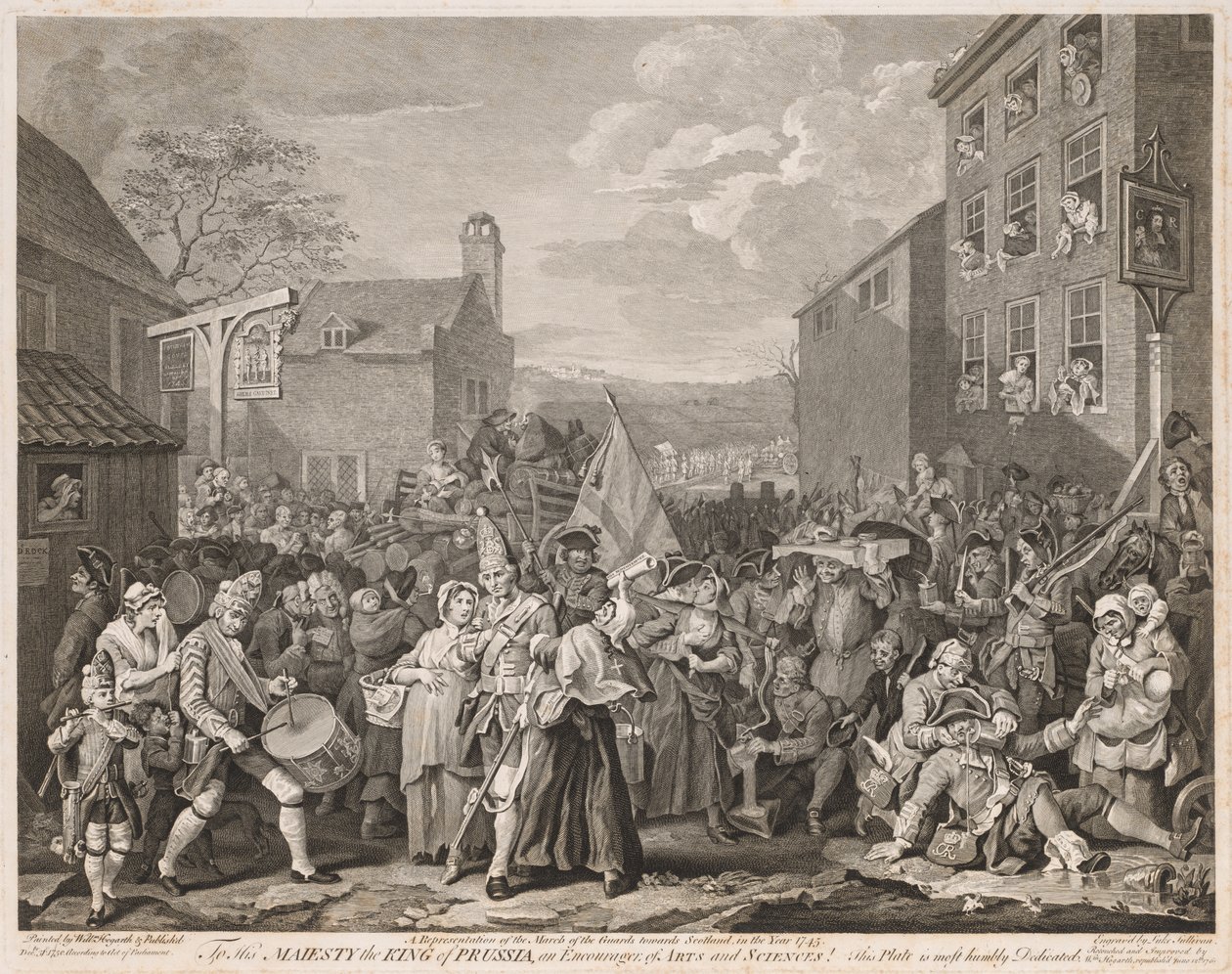 Marcha a Finchley en el Año 1746 (Después de Hogarth) de Luke Sullivan
