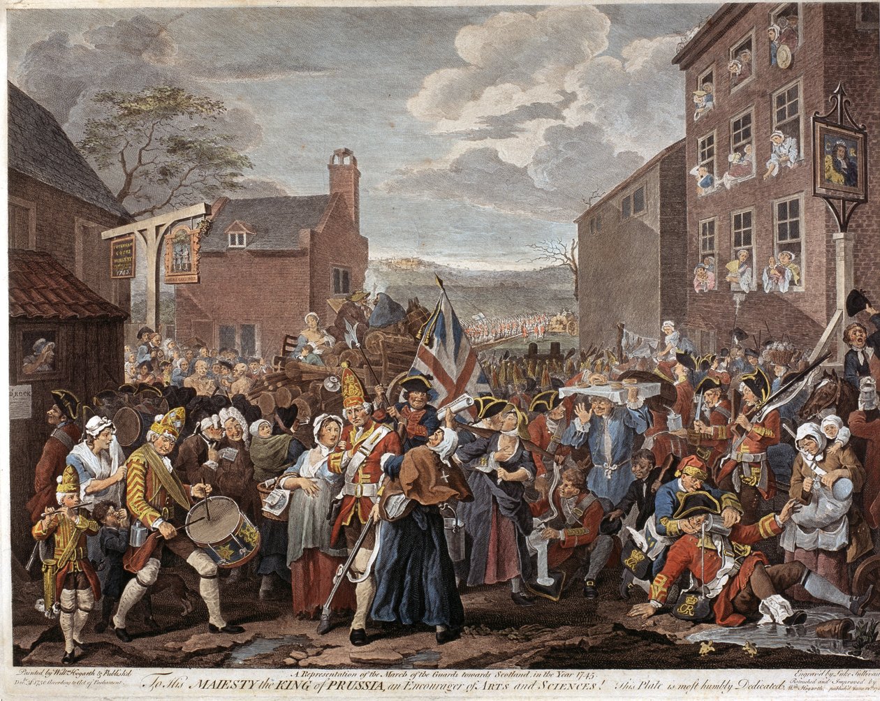 La marcha de los guardias hacia Escocia en el año 1745 de Luke Sullivan