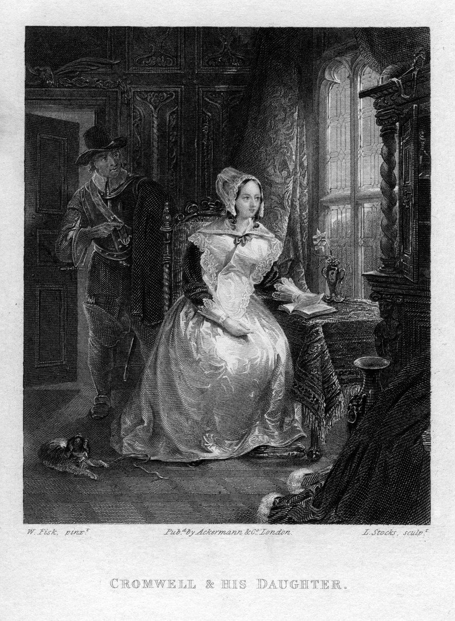 Cromwell y su hija, siglo XIX de Lumb Stocks