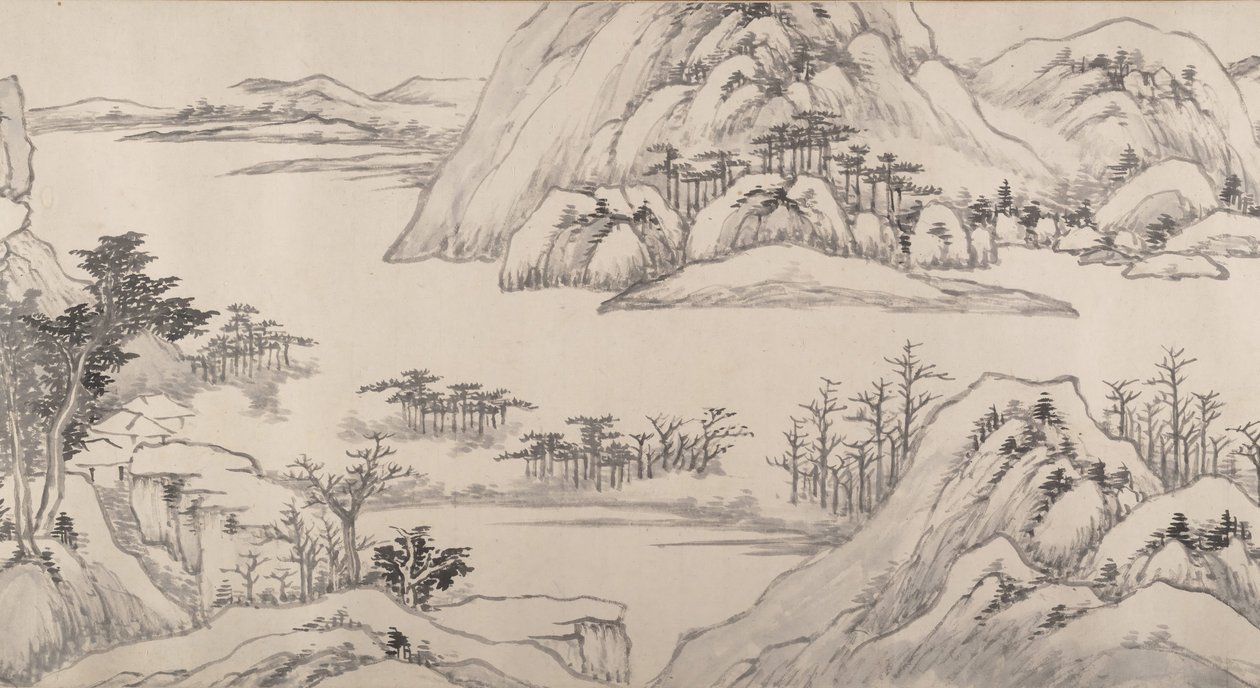 Paisaje fluvial en otoño, 1661 de Luo Mu