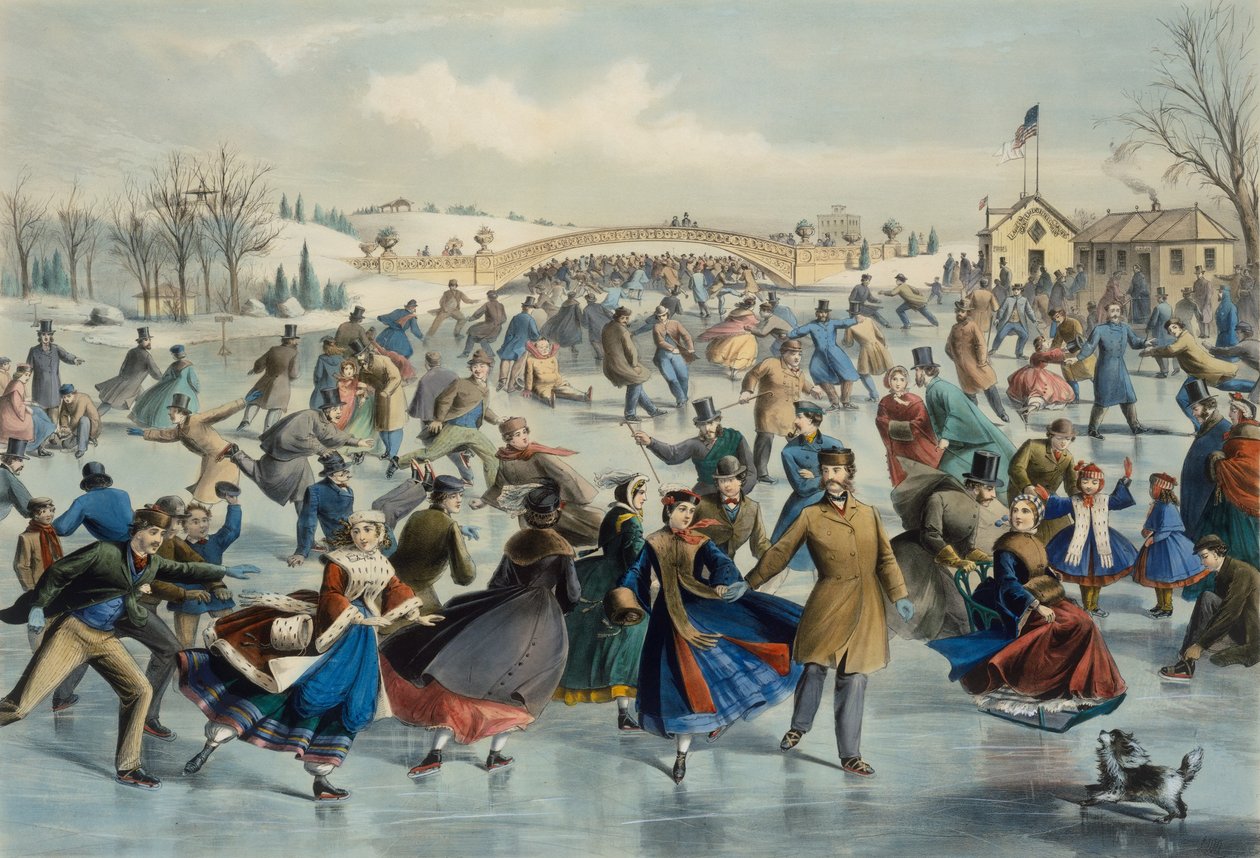 Central Park, invierno - El estanque de patinaje de Lyman Wetmore Atwater