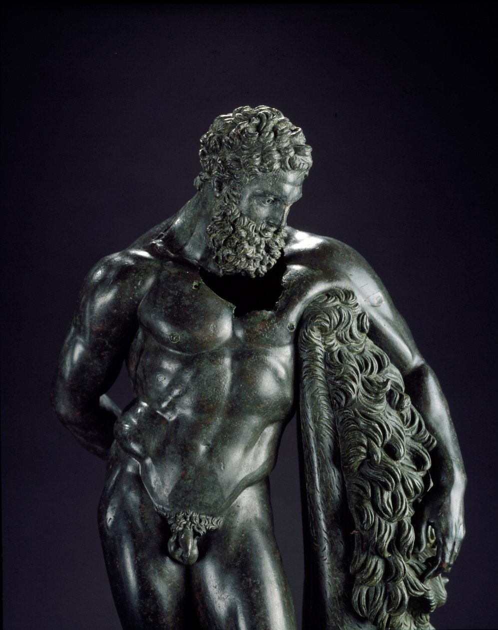 Arte griego: Heracles en reposo (detalle) de Lysippos (attributed to)