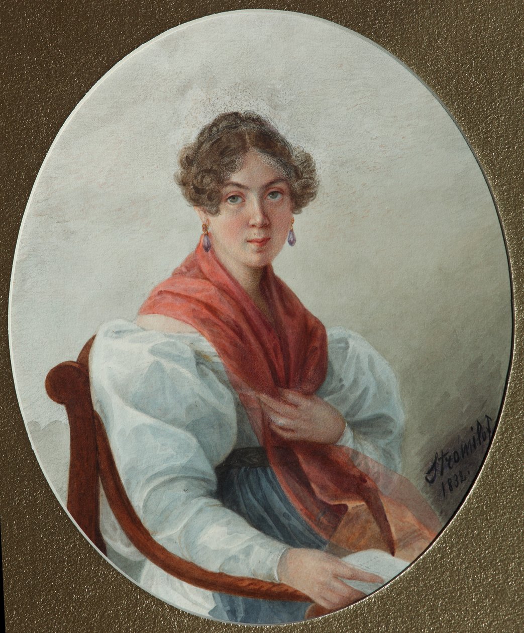 Retrato de N.A. Vasilyeva, 1835 de Lyubov Stepanovna Borozdna Stromilova