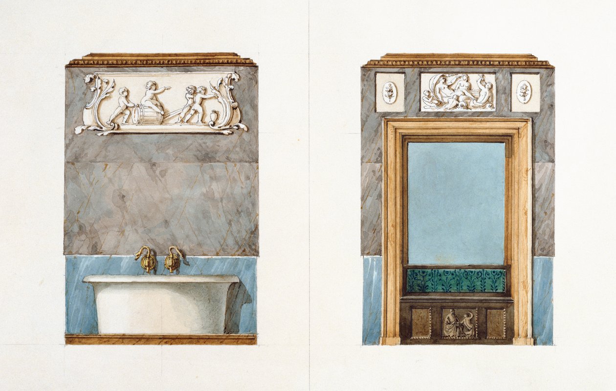 El Baño en la Calle Fortunee, Casa Comprada por Balzac en 1847, 1851 de M. Santi