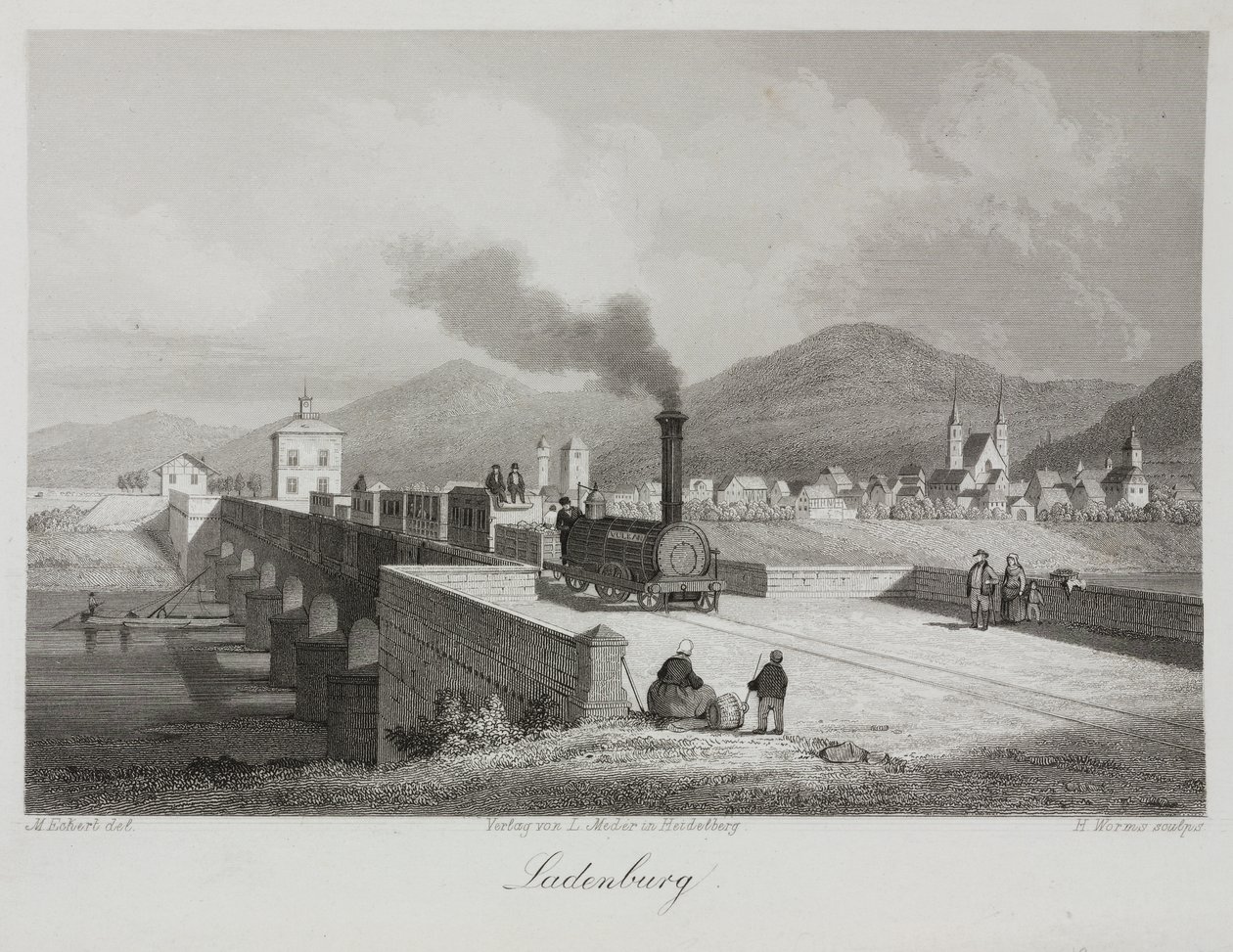 Ladenberg (grabado por H. Worms) de M. after Echert