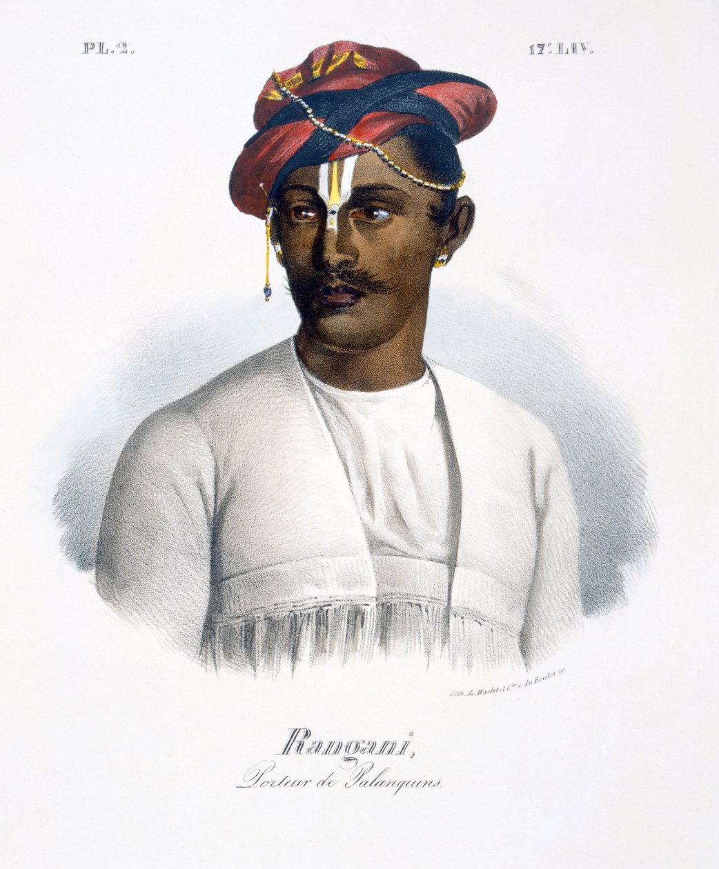 Rangani, un portador de literas, 1827-35 de M.E. Burnouf