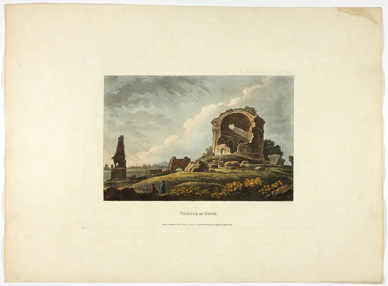 Templo de la Esperanza, lámina veinticuatro de las Ruinas de Roma de M. Dubourg
