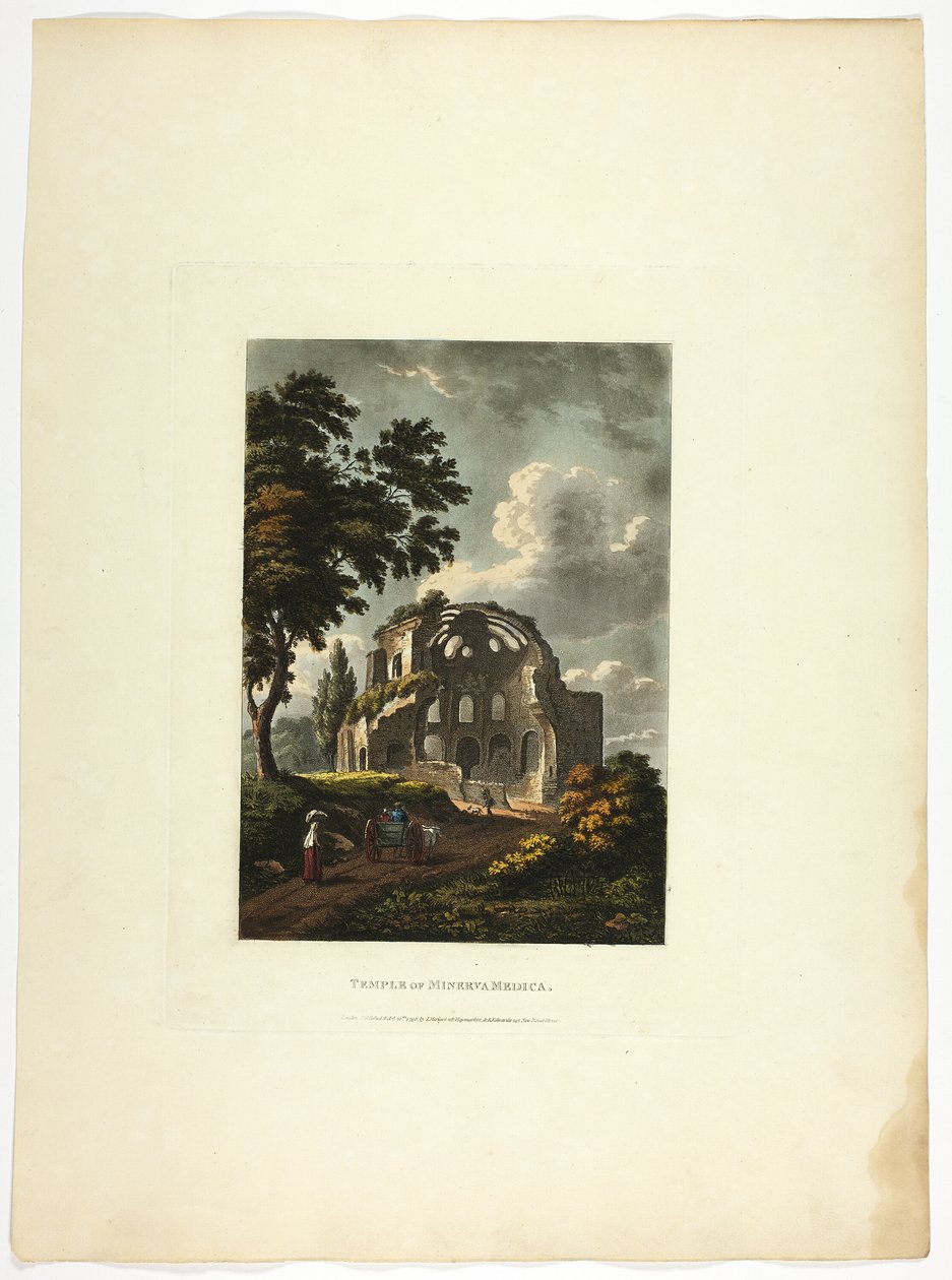 Templo de Minerva Medica, placa veinticinco de las Ruinas de Roma de M. Dubourg