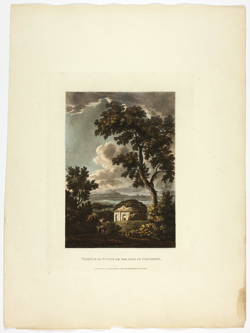 Templo de Tussis o del Dios de la Tos, lámina veintinueve de las Ruinas de Roma de M. Dubourg