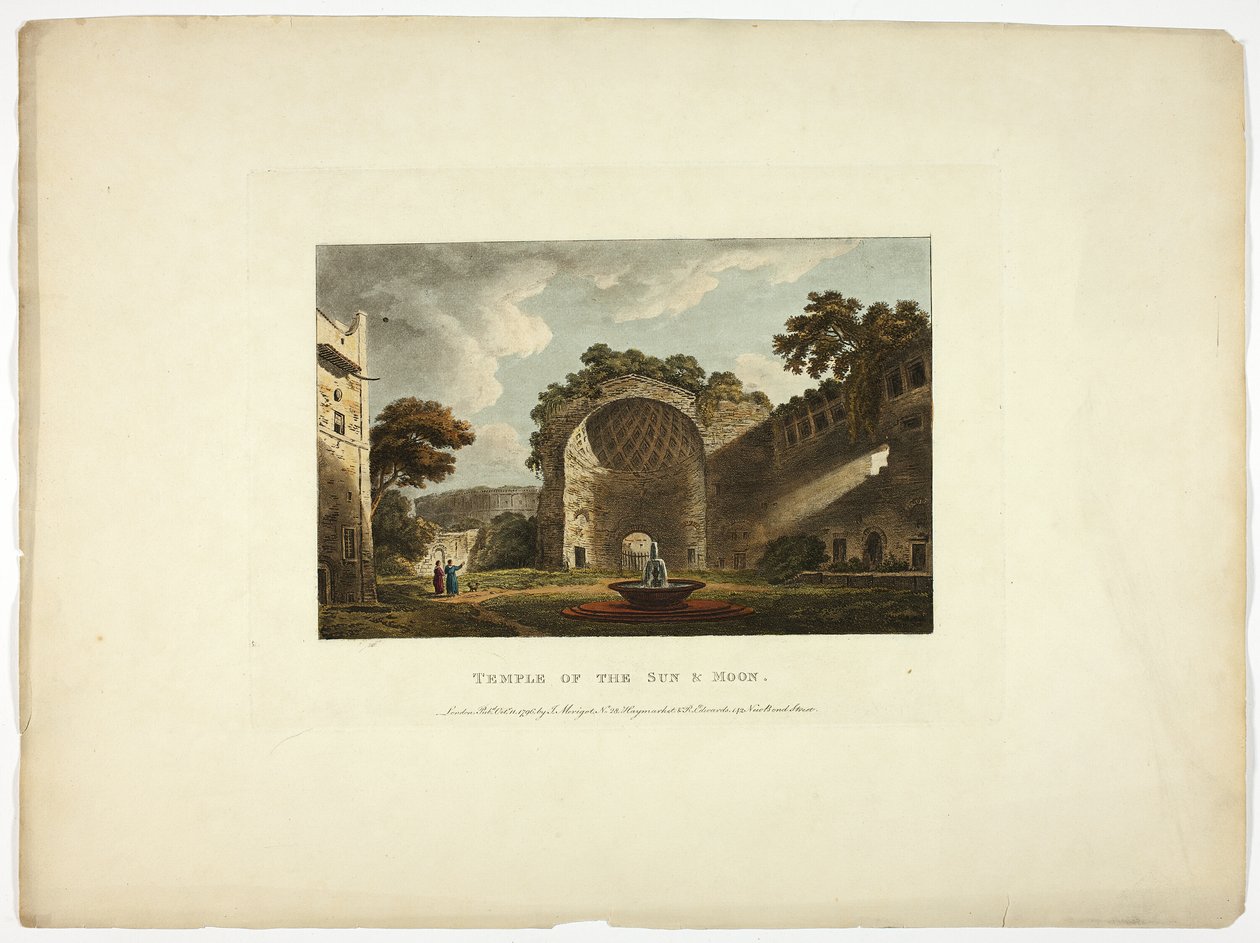 Templo del Sol y la Luna, placa dos de Ruinas de Roma de M. Dubourg