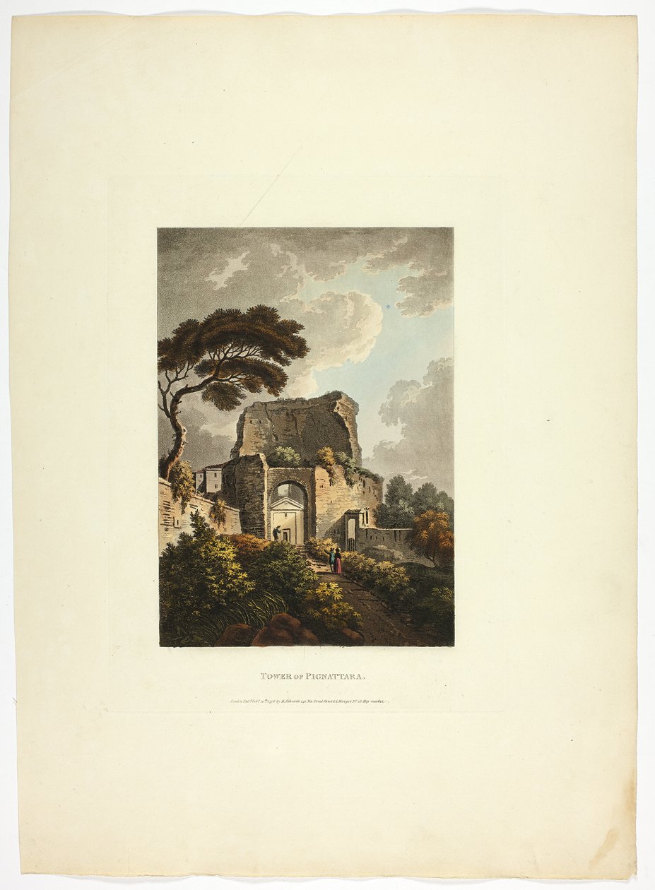 Torre de Pignattara, lámina veintidós de las Ruinas de Roma de M. Dubourg