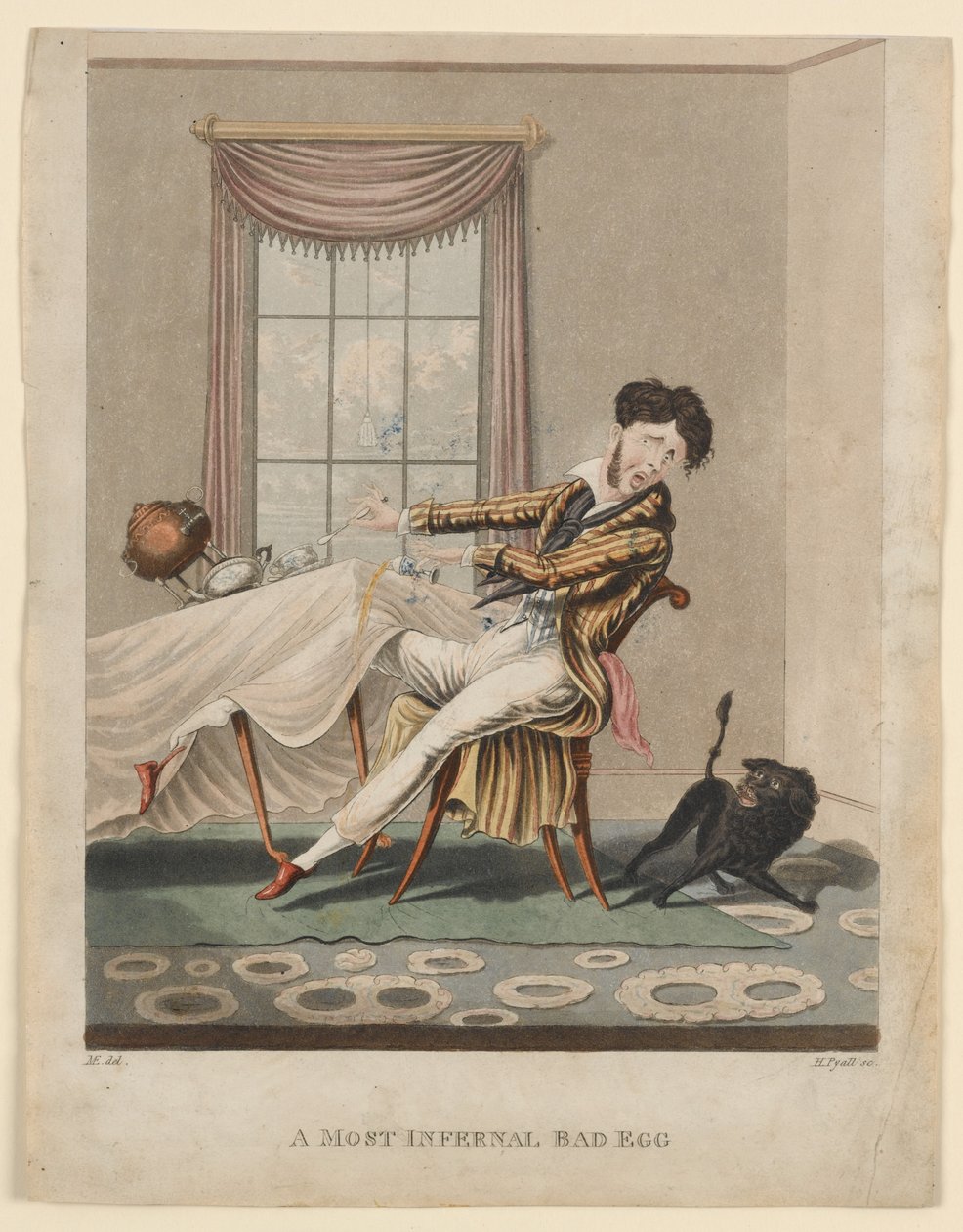 Un huevo infernalmente malo, grabado hecho por H. Pyall, c.1825 de M. Egerton