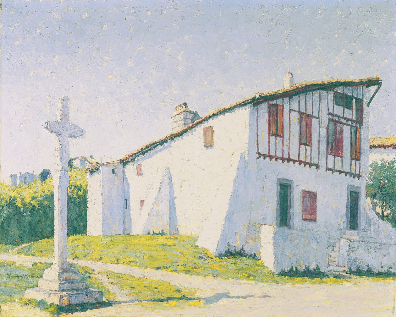 Casa de Bisque, San Juan de Luz, Francia (óleo sobre lienzo) de M. Evelyn McCormick