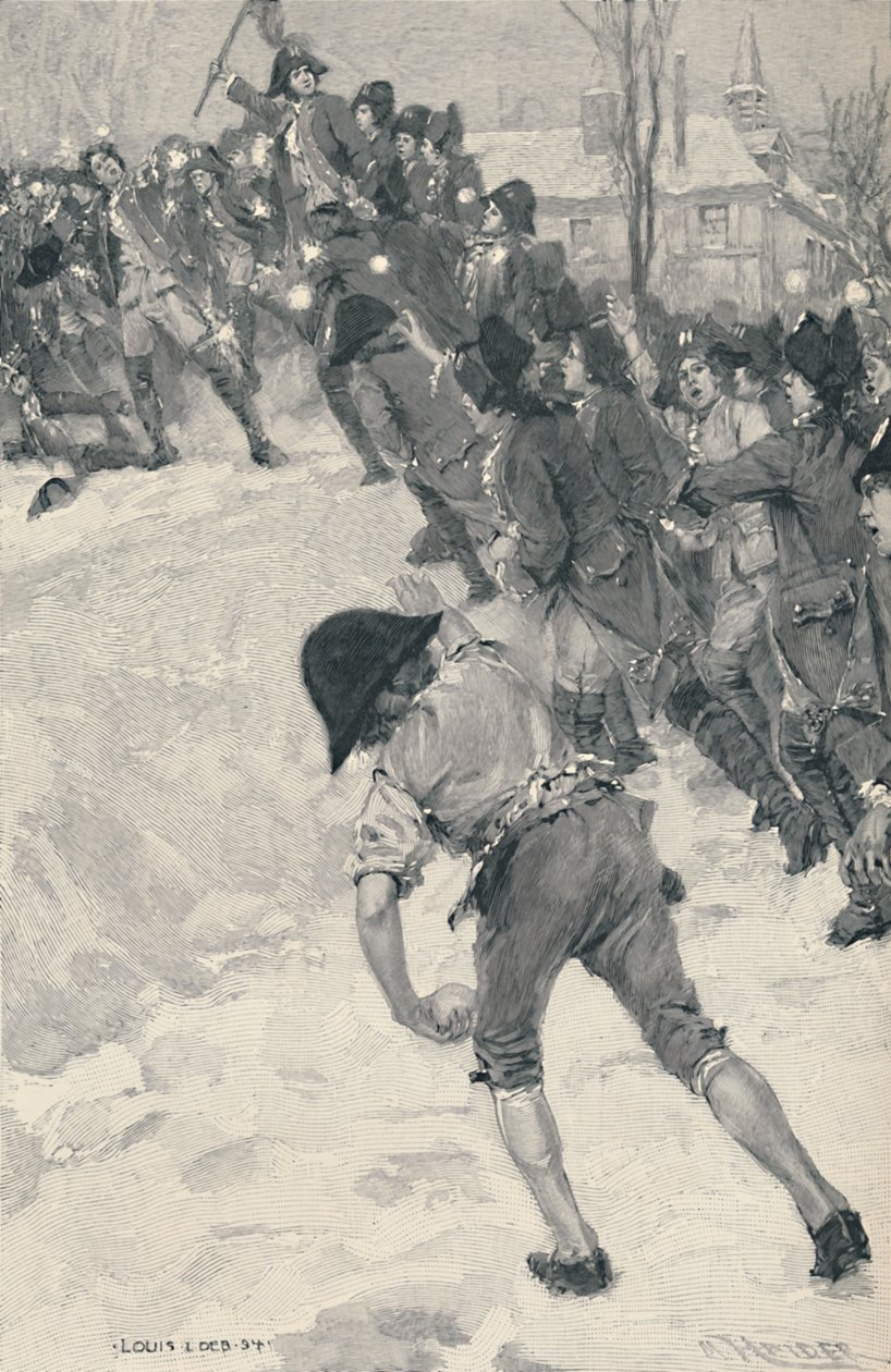 Bonaparte Atacando Fortalezas de Nieve en la Escuela de Brienne, 1896 de M. Haider