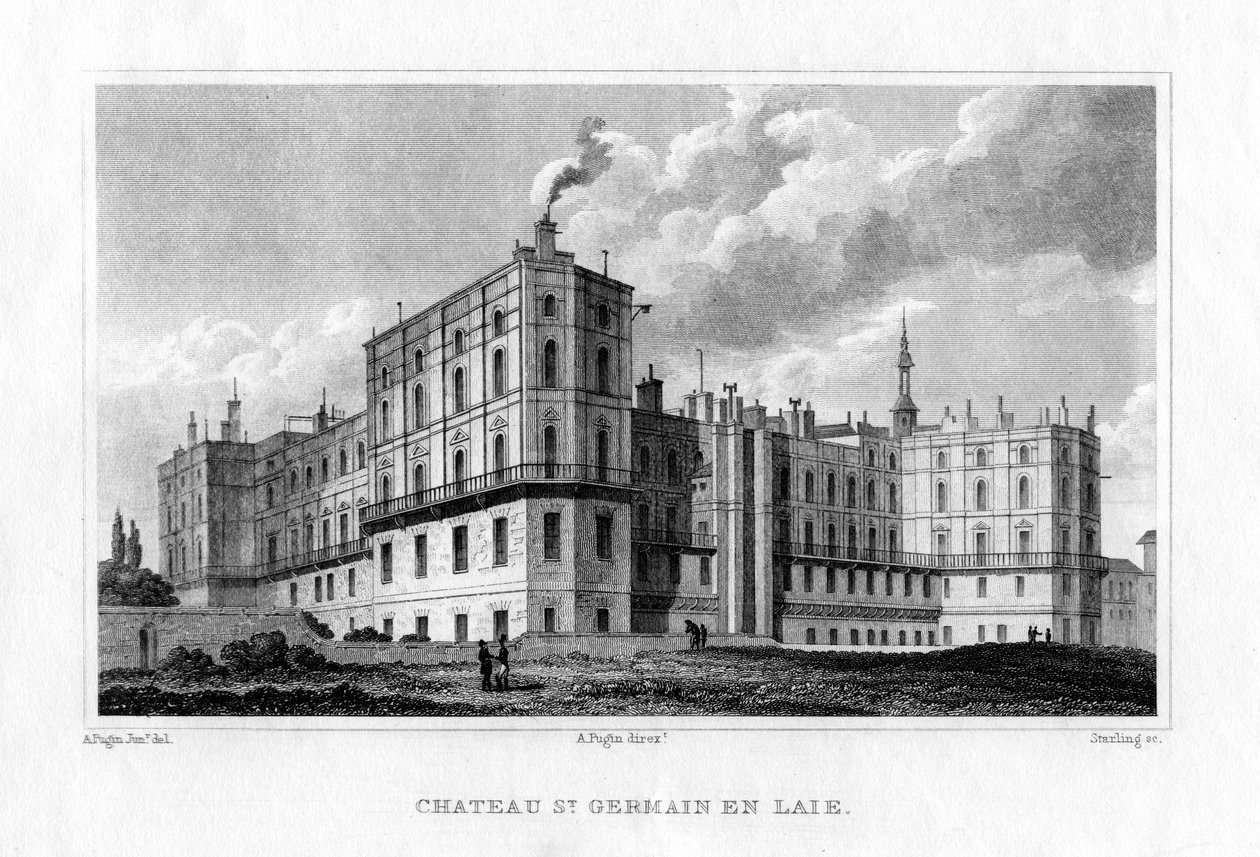 Chateau de Saint Germain en Laye, París, c1830 de M. J. Starling