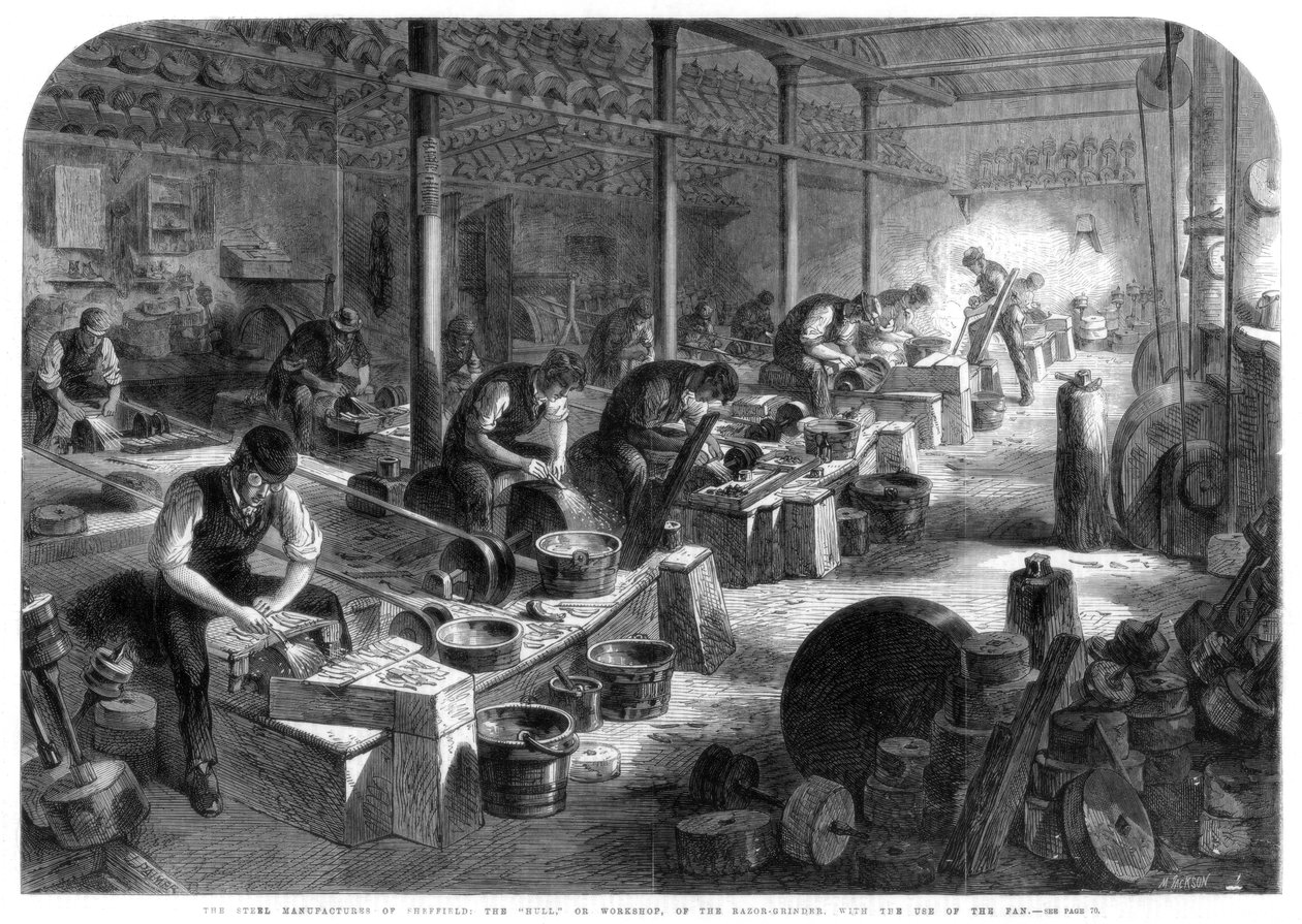 Manufacturas de acero de Sheffield, Yorkshire, 1866 de M. Jackson