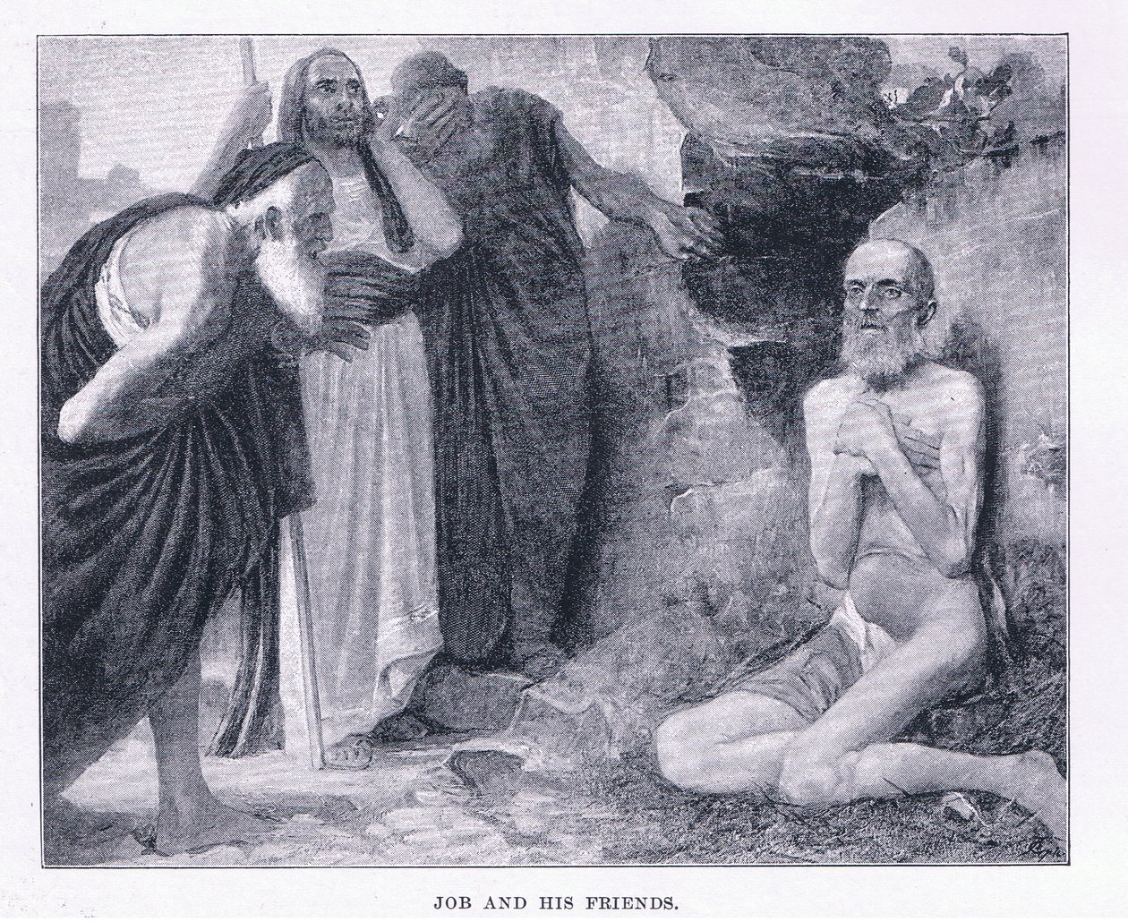Job y sus amigos, de The Magazine of Art 1893, Cassell and Company de M. Lavergne