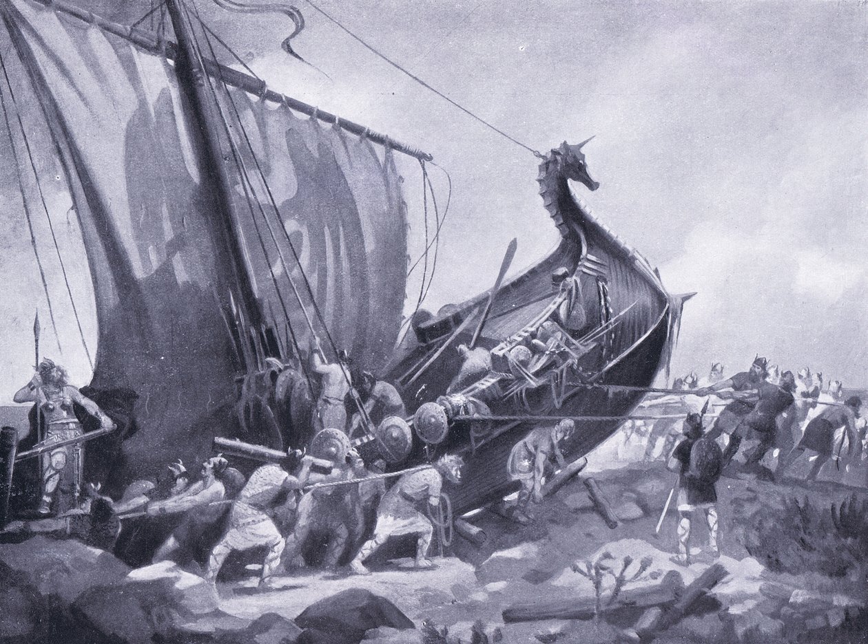 Magnus navega alrededor del Mull de Cantyre AD1098, años 1920 de M. Mackinlay
