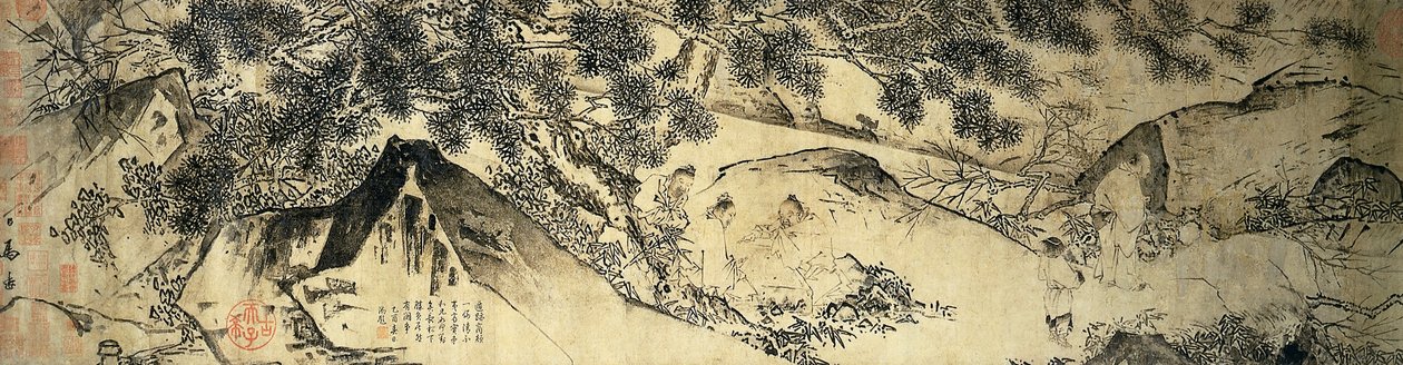 Pergamino- Los Cuatro Sabios de Shangshan de Ma Yüan