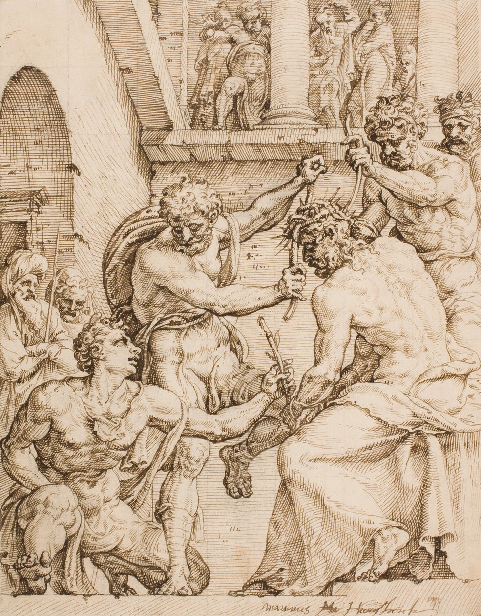 Cristo Coronado con Espinas de Maarten van Heemskerck