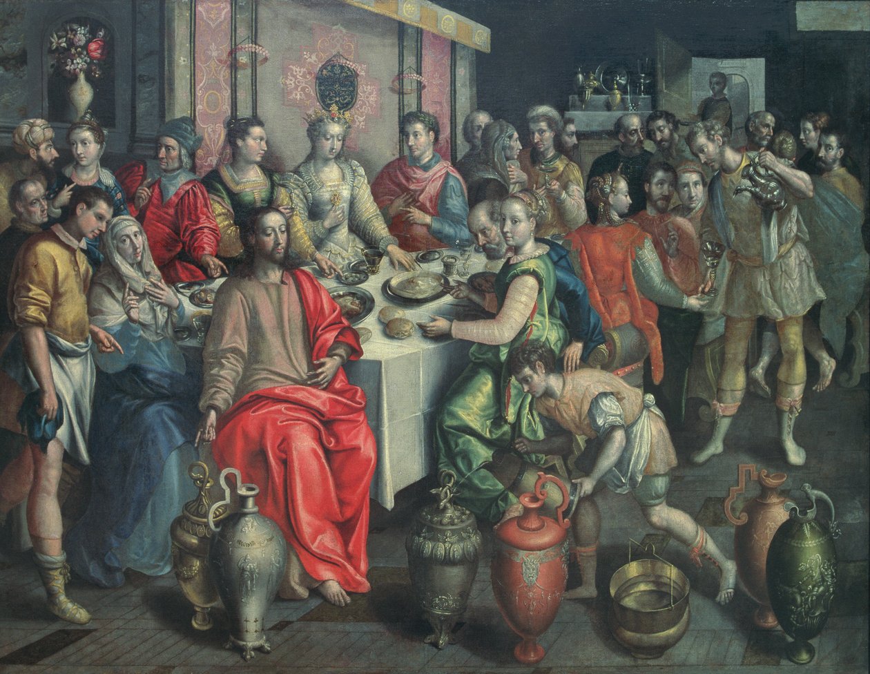Las bodas de Caná, 1597 de Maarten de studio of Vos