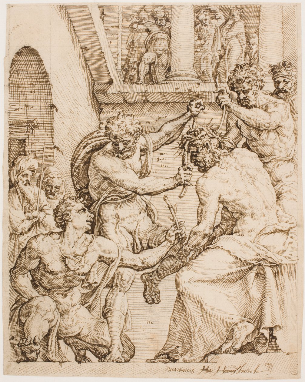 La coronación de espinas de Maarten van Heemskerck