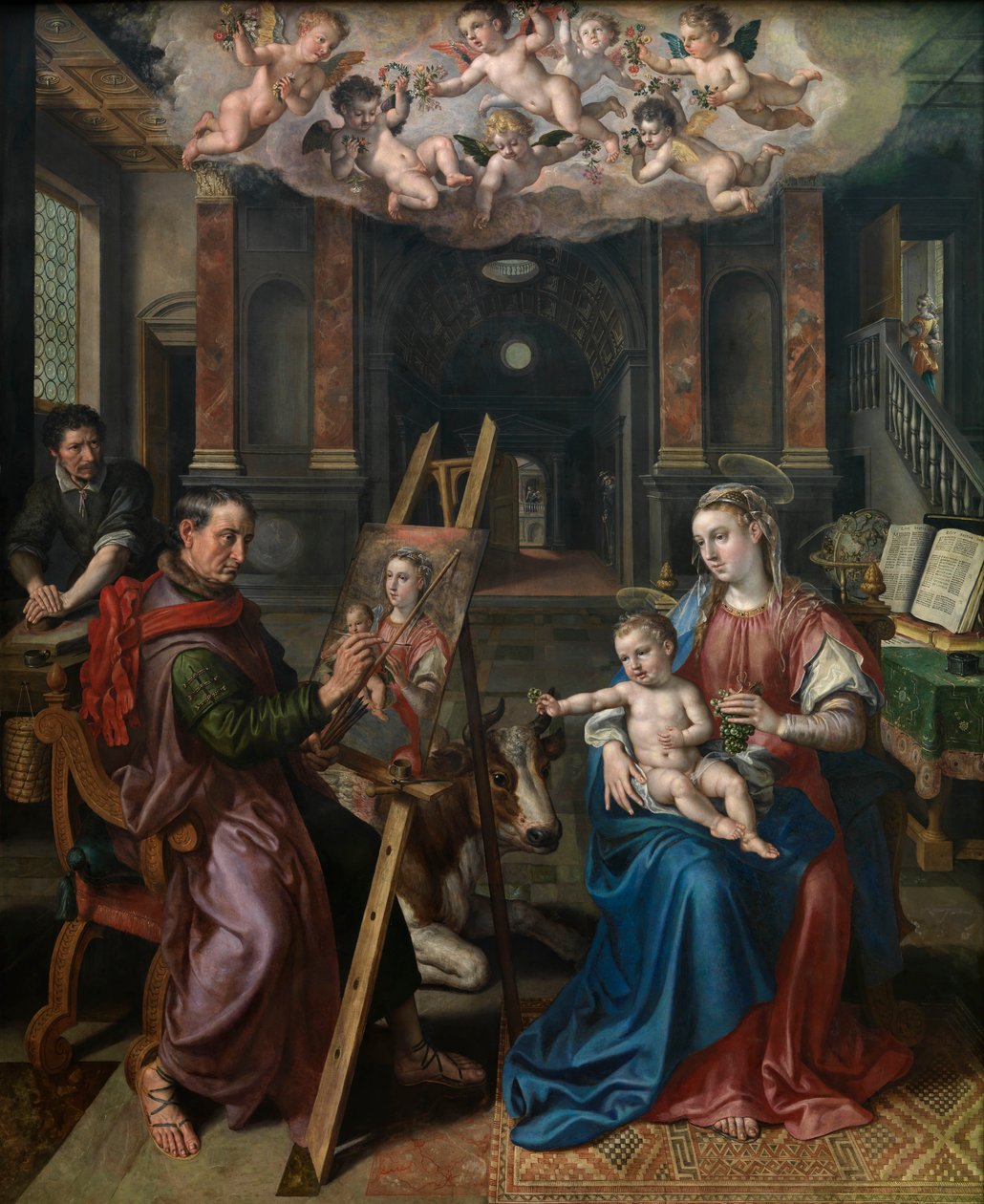 San Lucas pintando a la Virgen de Maarten de Vos