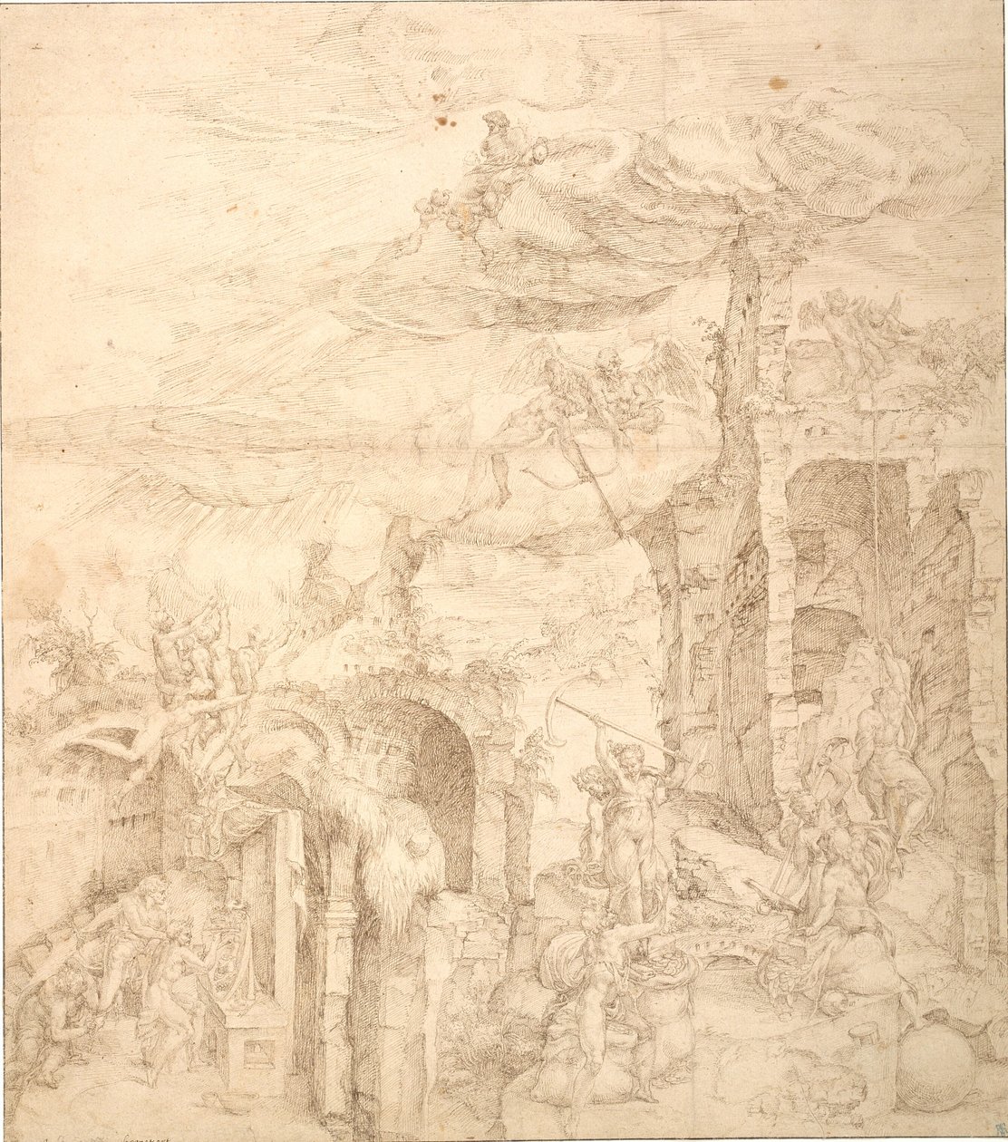 Una alegoría sobre la fuerza de la fe de Maarten van Heemskerck