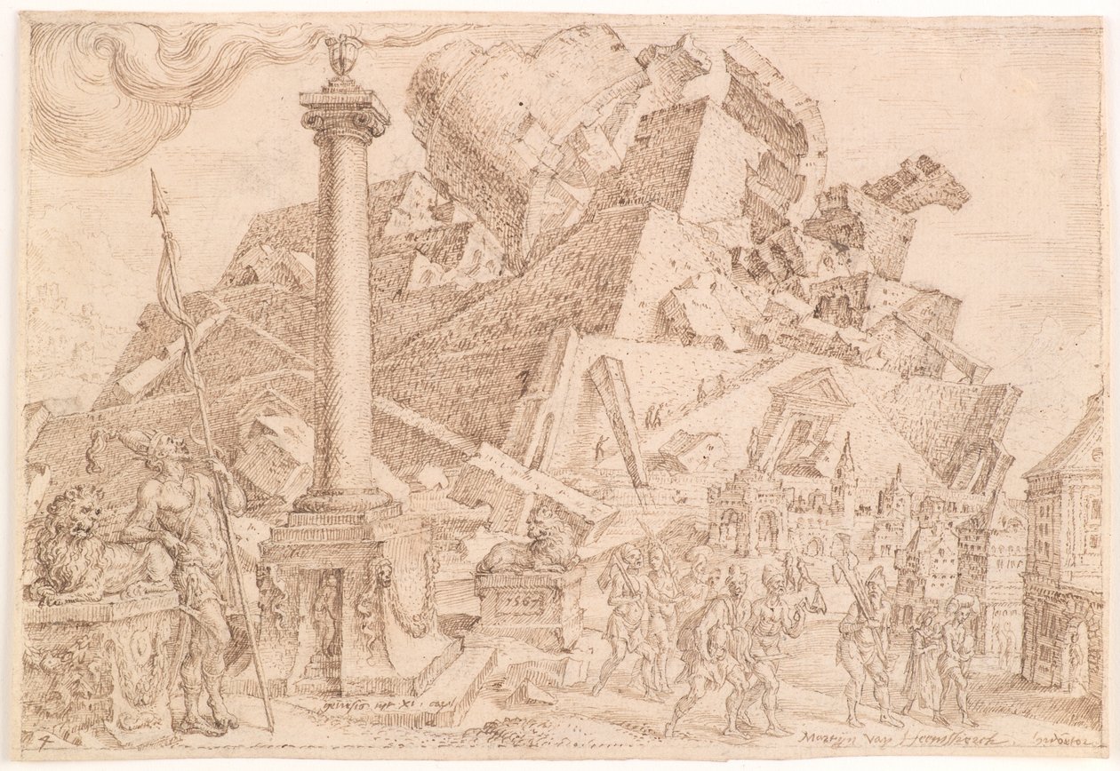 La destrucción de la Torre de Babel de Maarten van Heemskerck