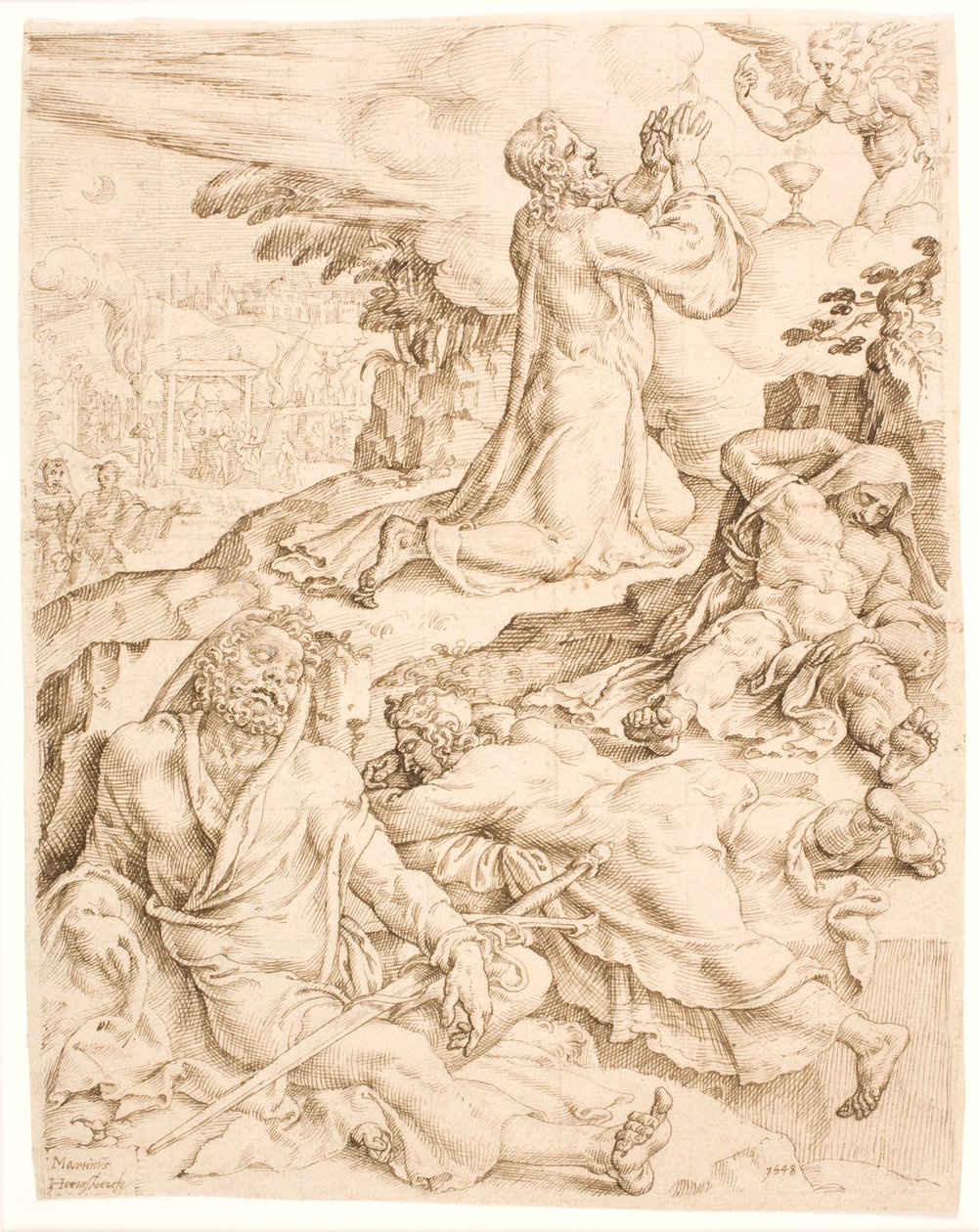 Cristo en el Monte de los Olivos de Maarten van Heemskerck