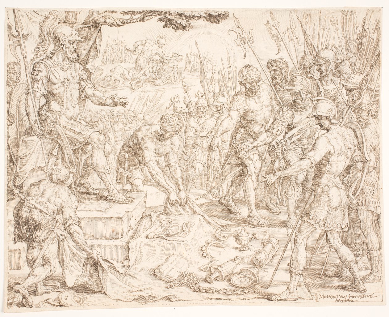 Gedeón recibiendo el botín de Maarten van Heemskerck