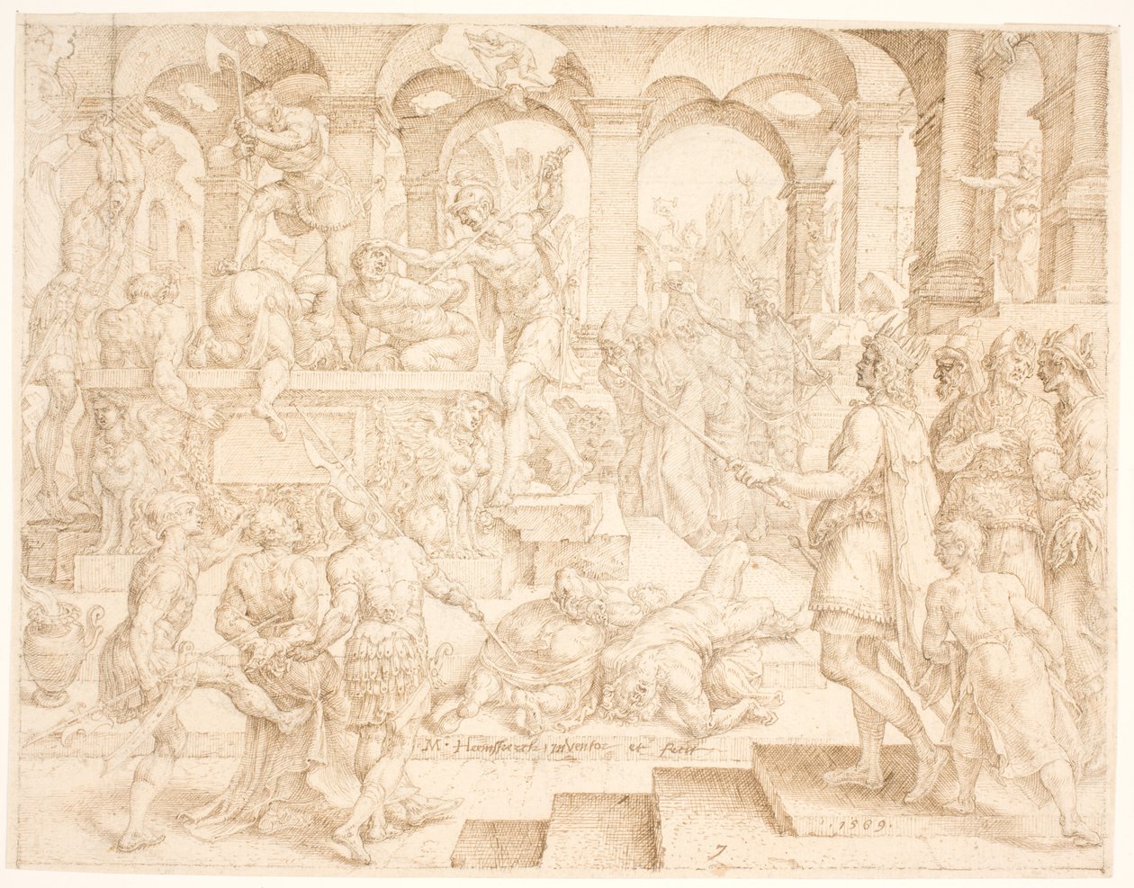 Josías ordena que todos los sacerdotes de las alturas sean asesinados de Maarten van Heemskerck