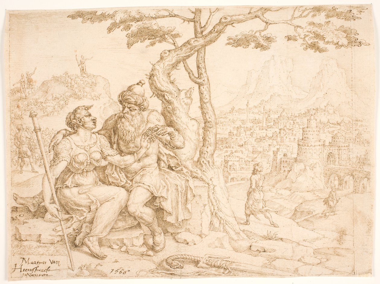 Judá y Tamar de Maarten van Heemskerck