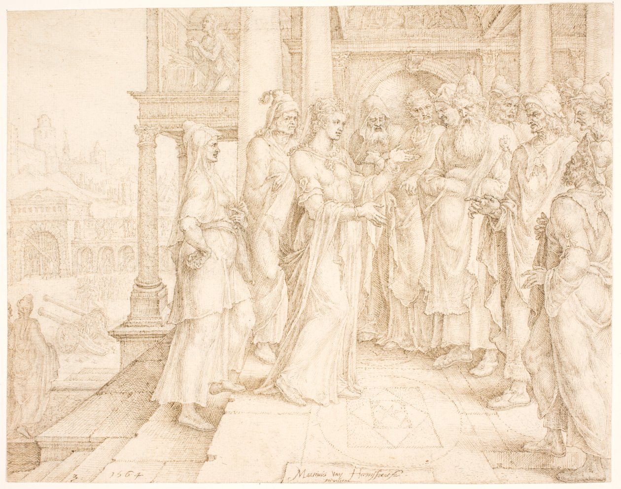 Judith dirigiéndose a los Ancianos de Betulia de Maarten van Heemskerck