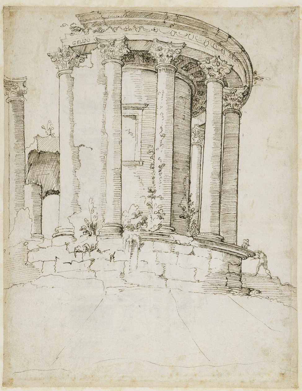 Templo redondo en Tívoli de Maarten van Heemskerck