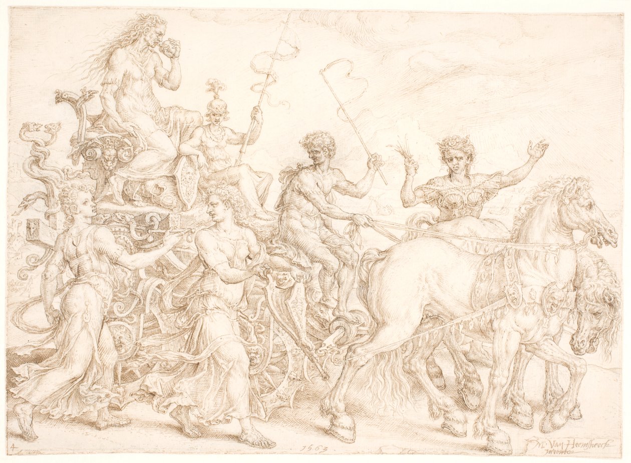 Carro triunfal. Envidia de Maarten van Heemskerck