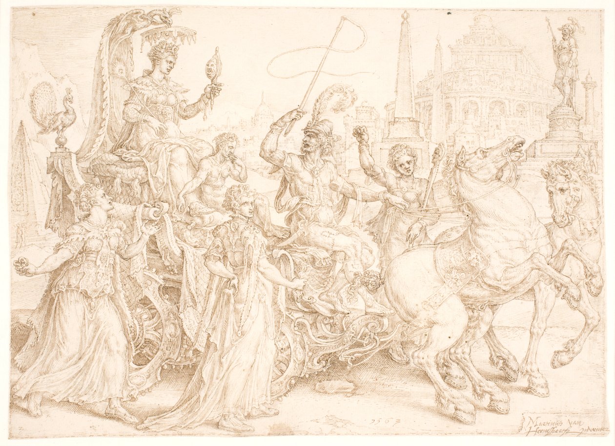 Carro triunfal. Superbia (Orgullo) de Maarten van Heemskerck