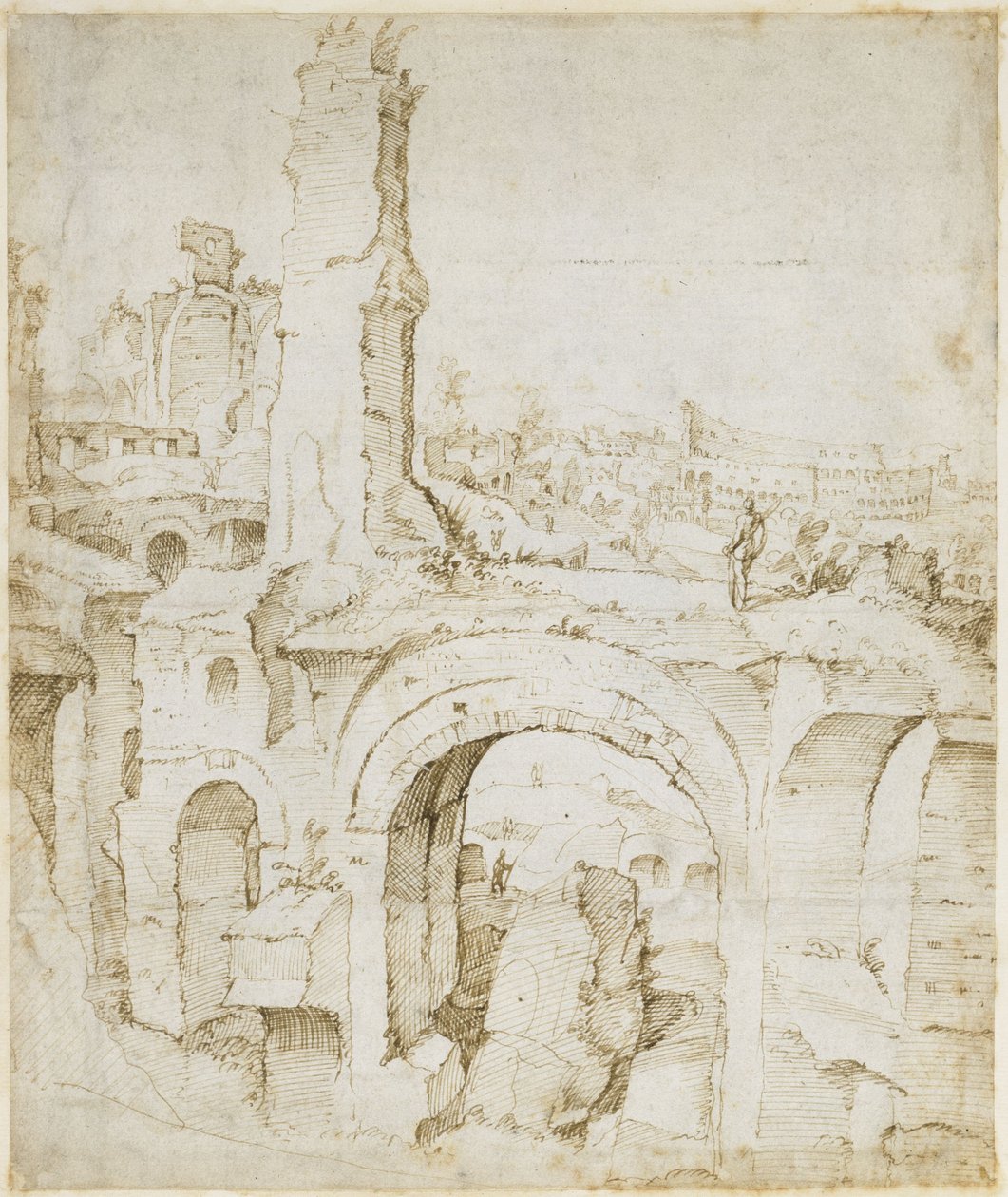 Vista desde la Domus Severiana al Coliseo de Maarten van Heemskerck