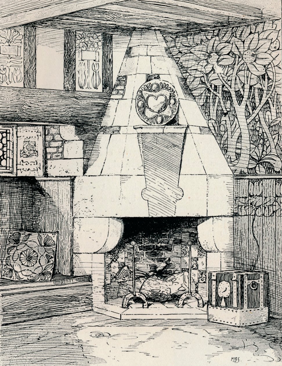 Una Chimenea de Esquina de Mackay Hugh Baillie Scott