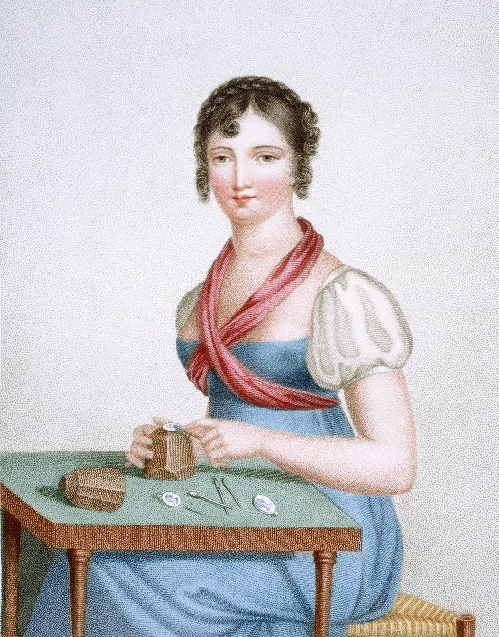 El Grabador, grabado por Augrand, c.1816 de Madame G. Busset Dubruste