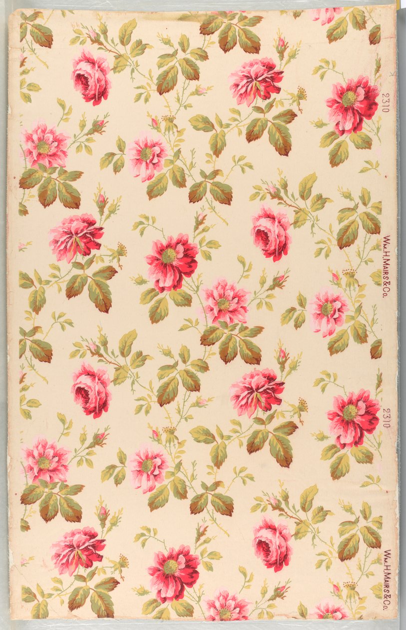 Papel pintado (EE.UU.), 1890-1900 de Made by William H. Mairs and Company